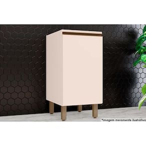 Gabinete De Cozinha Modulado Balcão Connect 1 Porta S-tampo 40x52x81cm Off White - Henn