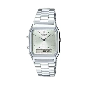 Relógio Casio Vintage Prata Unissex Aq-230A-7Amqydf-Sc