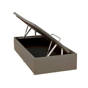 Base Baú Phy Camurça Solteiro 88x188x39cm Ortobom Bege