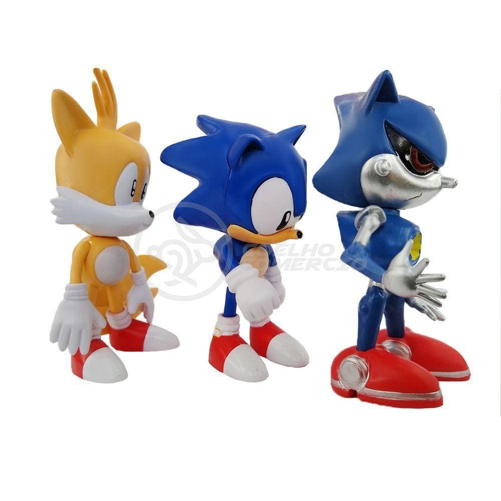 Kit 3 Bonecos Metal, Tails, Sonic 16Cm Videogame 6