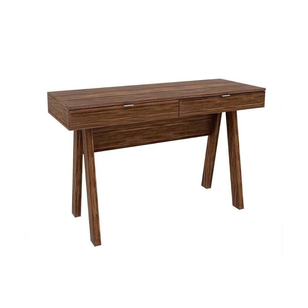 Mesa Escrivaninha Juvenil Me4128 C/ 2 Gavetas Nogal - Tecno Mobili