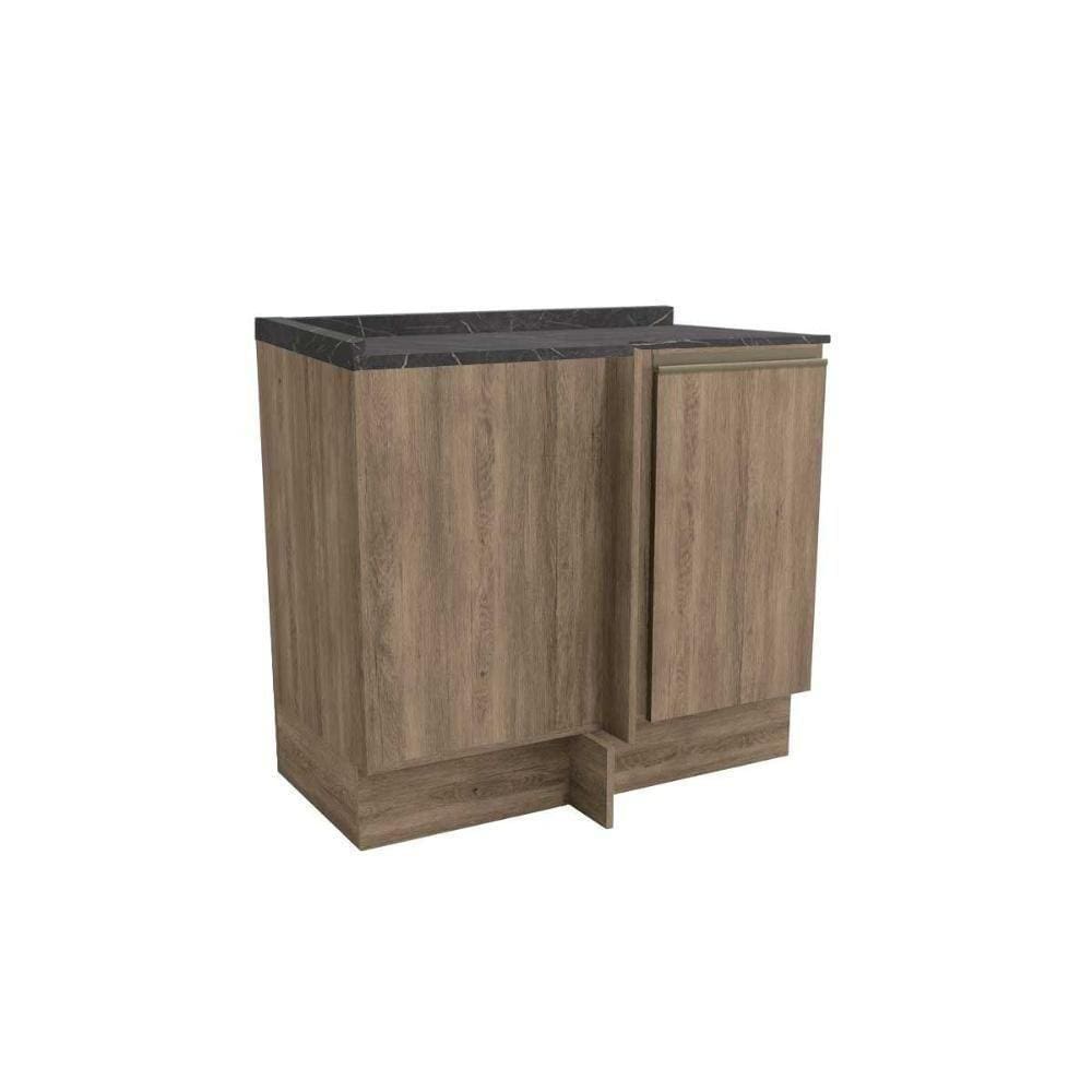 Balcão De Cozinha Maxxi G748 Canto Reto 1 Porta C-tampo 80cm Nogal-cinzel - Kappesberg