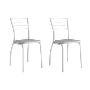 Kit 2 Cadeiras De Cozinha 1700 2 Un Branco-courano Branco - Carraro