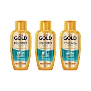 Shampoo Niely Gold 275Ml Argan Pos Quimica - Kit C/3Un