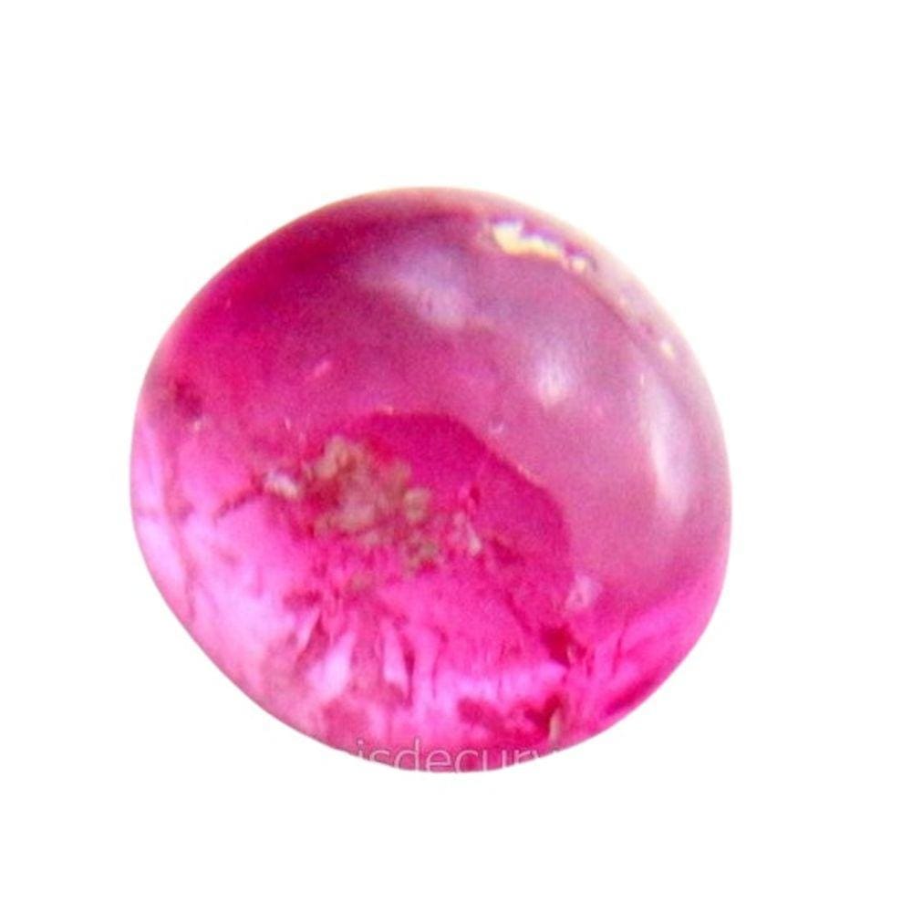Gema Turmalina Rosa Lisa Pedra Natural 0.6ct 5mm Reff TR6922