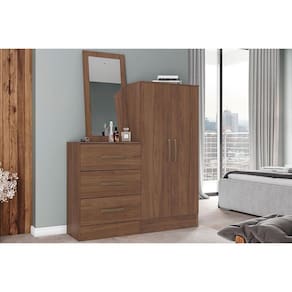 Cômoda Casal Briz B700 2 Portas E 3 Gavetas Castanho - Henn