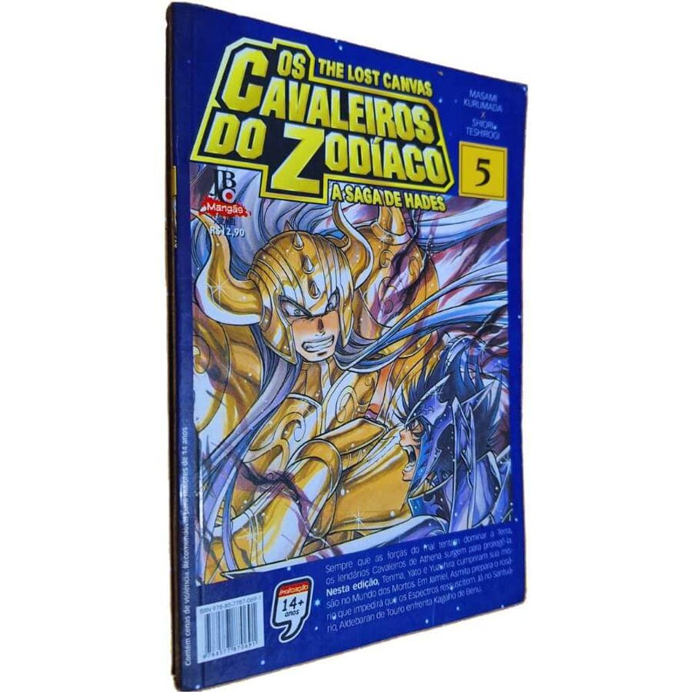 Livro HQ Mangá Os Cavaleiros do Zodíaco The Lost Canvas: A Saga de Hades Volume 5 Masami Kurumada x Shiori Teshirogi