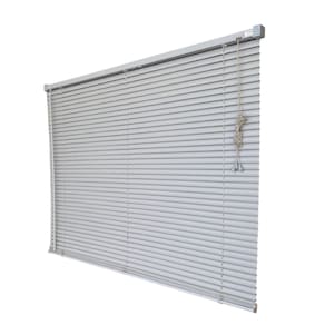 Persiana Horizontal PVC Block Cinza 80 (L) x 160 (A) cm Cortina C/ Kit de instalação 0,80 x 1,60
