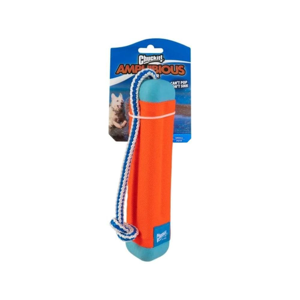 Brinquedo Chuckit Amphibious Bumper Cabo de Guerra Interativo Flutua Para Cães Pequeno - Laranja