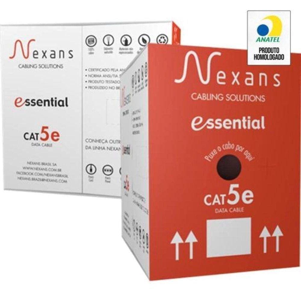 Cabo De Rede Cat5E Preto Nexans 305M
