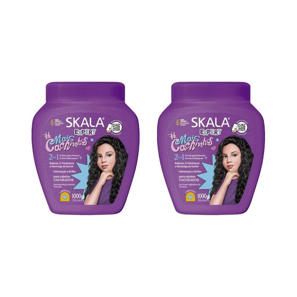 Creme Skala 1Kg Mais Cachinhos-Kit C/2Un