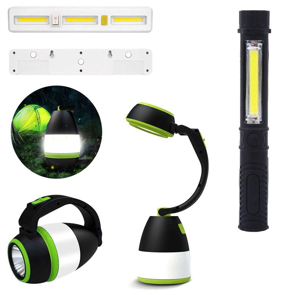Kit 3 Lanternas Led Starfer Recarregável, Caneta e Imã - Ideal para Bricolagem, Camping e Emergências