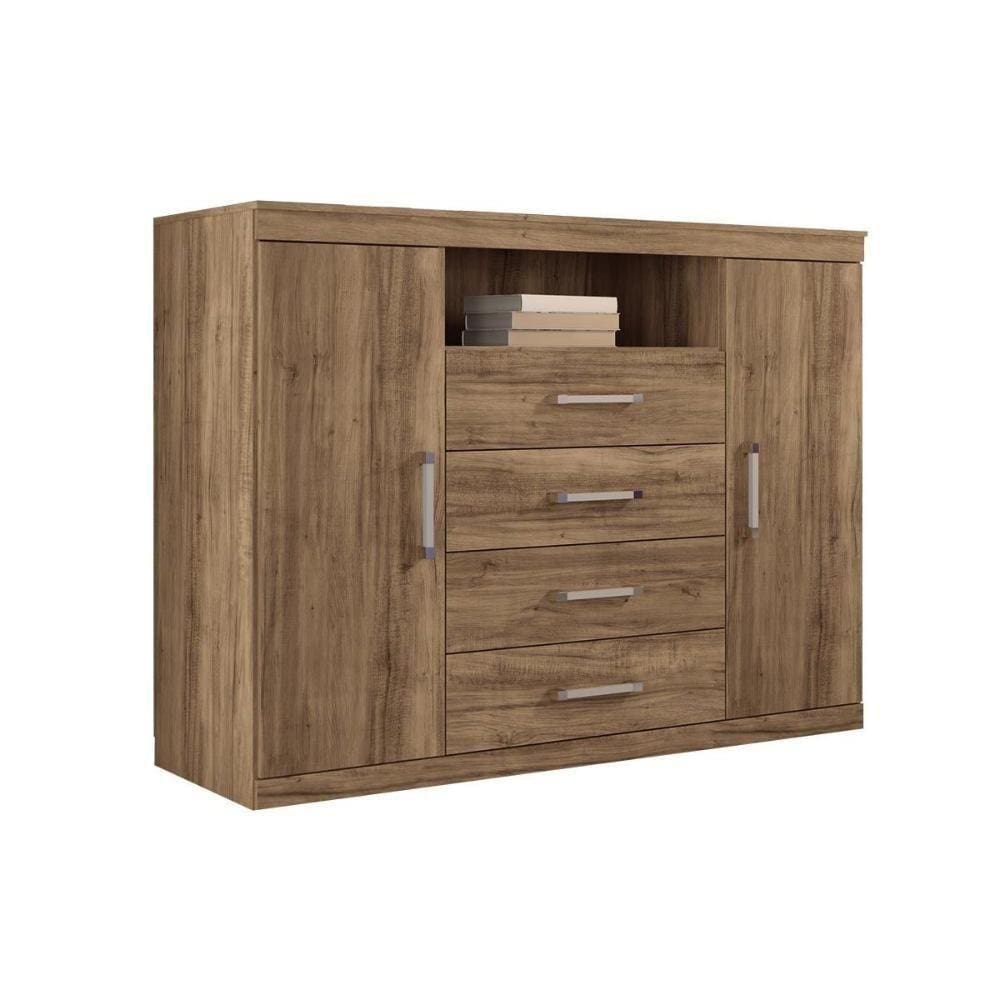 Cômoda De Quarto Master C/ 2 Portas 1 Nicho E 4 Gavetas Atacama - Santos Andirá