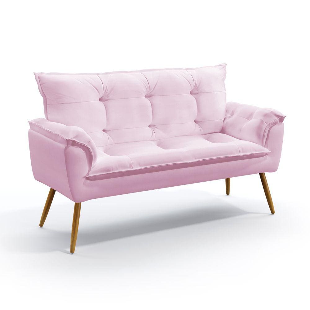 Poltrona Namoradeira Beta / Z-021 Sued Rosa Bebê