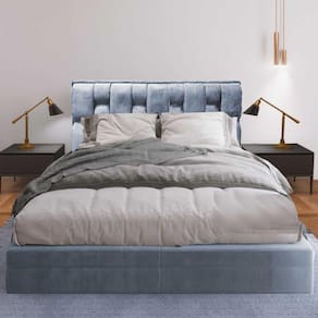 Cabeceira Cama Box Cherie Suede Moderna 140 Grafitte