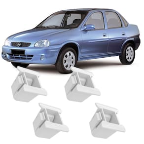 Kit 4 Buchas Presilhas Grampos Para Fixação Farol Corsa Sedan Classic 2002 2003 2004 2005 2006 2007 2008 2009 2010