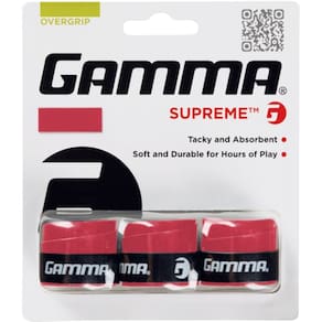 Overgrip Gamma Supreme Vermelho - 3 Unidades