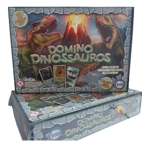 Domino Dinossauro, Brincadeira de Crianca, 28 pecas