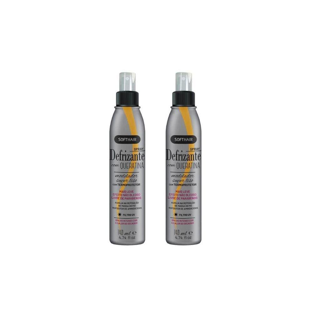 Defrizante Soft Hair 140Ml Spray Queratina - Kit Com 2Un