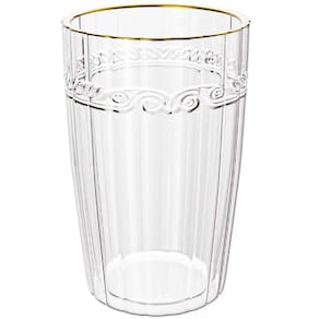 Copo de Cristal Transparente Fio de Ouro Imperial 370ml 1 peça - Lyor