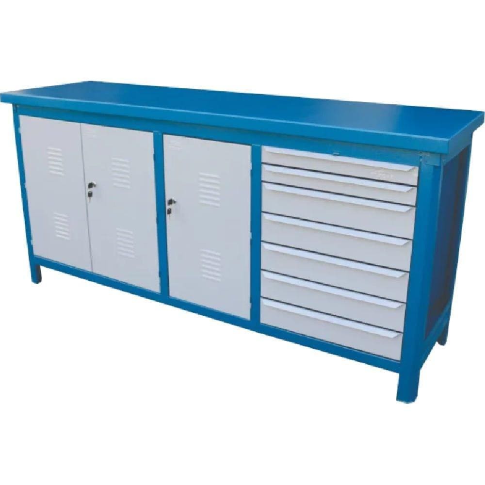 Bancada Fechada com 7 Gavetas 190x55x86cm 207AF FERCAR