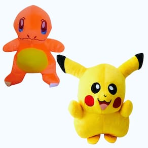 02 Pelúcias Pokemons Picachu e Chamander 30cm