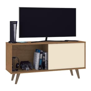 Rack TV até 55" com 1 Porta e Pés Retrô Multimóveis CR45218