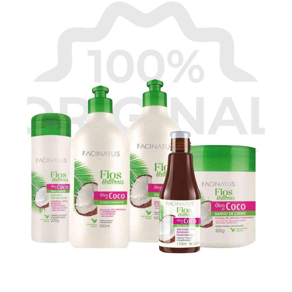 Kit Capilar Óleo De Coco Para Cabelos Desidratados Facinatus