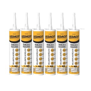 Kit 6 Selante Acrílico Para Trincas Fechatrinca Fissura 400G
