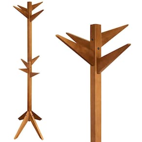 Cabideiro Para Closet Rangifer Mancebo De Madeira Com Roupas