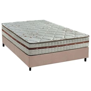 Cama Box Casal: Colchão Molas Ensacadas Anjos MasterPocket Classic + Base CRC Suede Clean(138x188)