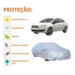 Capa Para Cobrir Carro Fiat Linea Com Proteção Impermeável