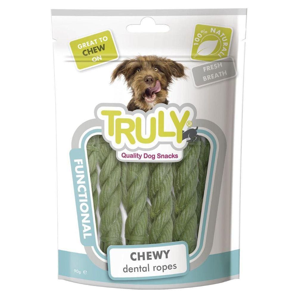 Truly Functional Petisco Para Cães Cordas Dentais - 95G