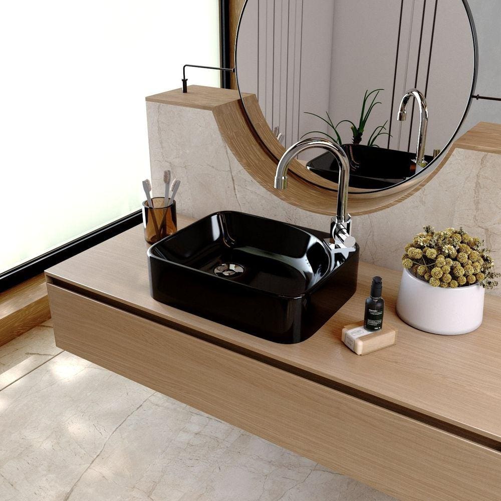Kit Cuba Ro36 Cross com Válvula Botão e Sifão com Flexível Preto