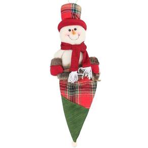 Decoração Enfeite árvore Natal Boneco Neve Saco Natalino 59cm