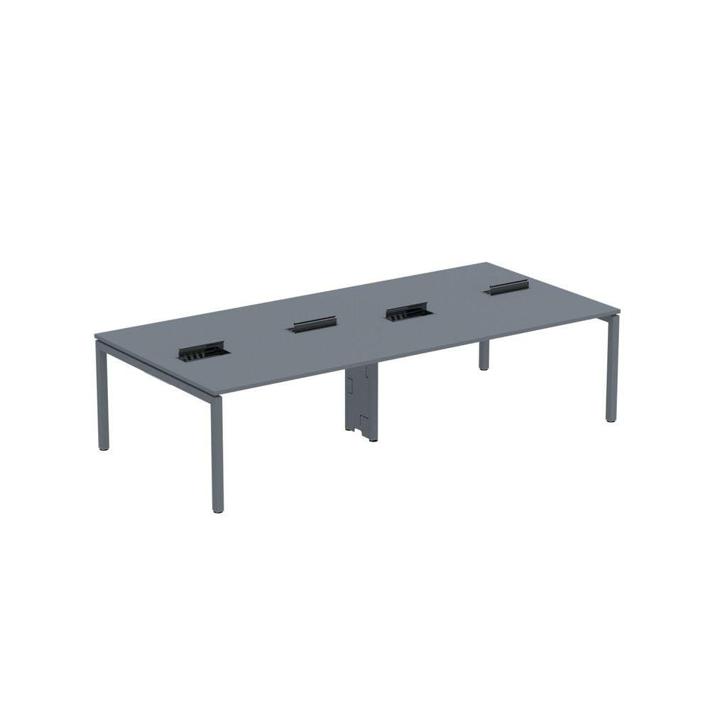 Mesa de Plataforma Dupla para 4 Pessoas Corporativa 150x140/4p Pdc15/14/4p Grafito