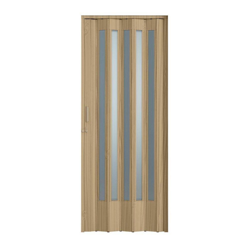 Porta Sanfonada Pvc Plastporta 210x72cm Translucida Bcf Carvalho Prata