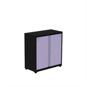 Armário de Aço para Escritório 2 Portas Ap406sl Preto/Lilás