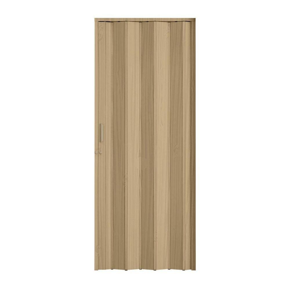 Porta Sanfonada Pvc Plastporta 210x60cm Plastporta Bcf Carvalho Prata
