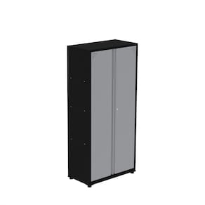 Armário de Aço 2 Portas 3 Prateleiras Ap408sl Preto/Cinza