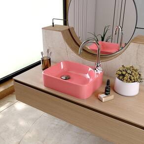 Kit Cuba Ro36 Cross com Válvula Click e Sifão e Flexível Rosa