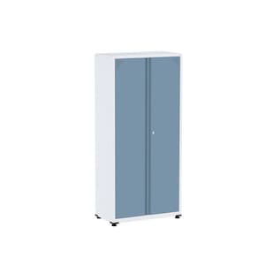 Armário de Aço 2 Portas 3 Prateleiras Ap408sl Branco/Azul Dali