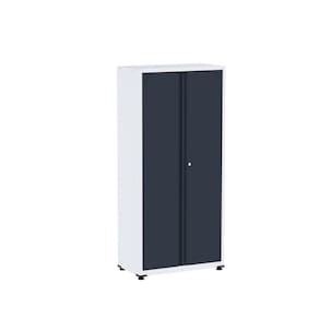 Armário de Aço 2 Portas 3 Prateleiras Ap408sl Branco/Azul Delrei