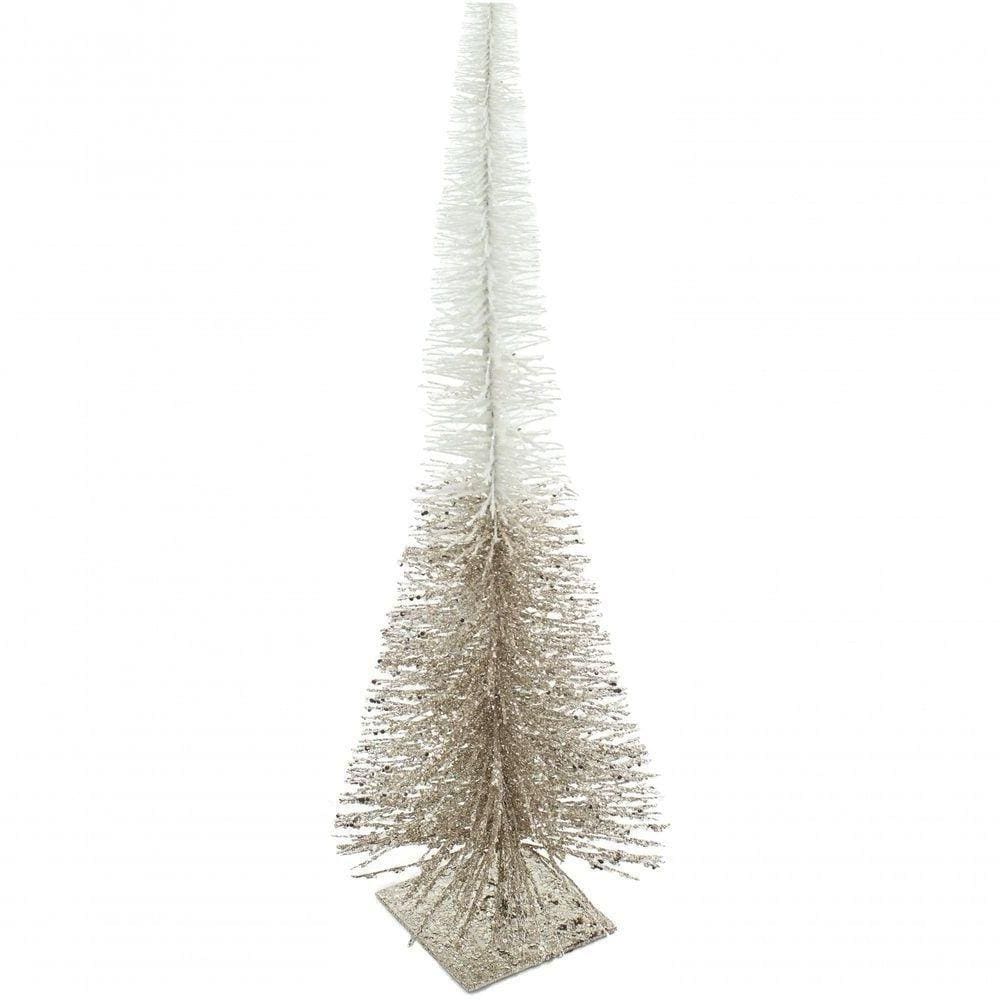 Mini Pinheiro Pinheirinho Natalino Decorativo Prata 50cm