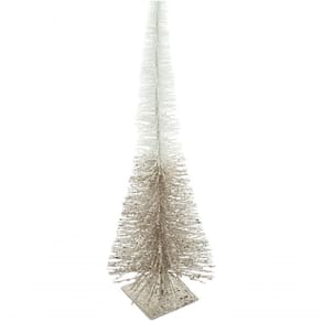Mini Pinheiro Pinheirinho Natalino Decorativo Prata 50cm