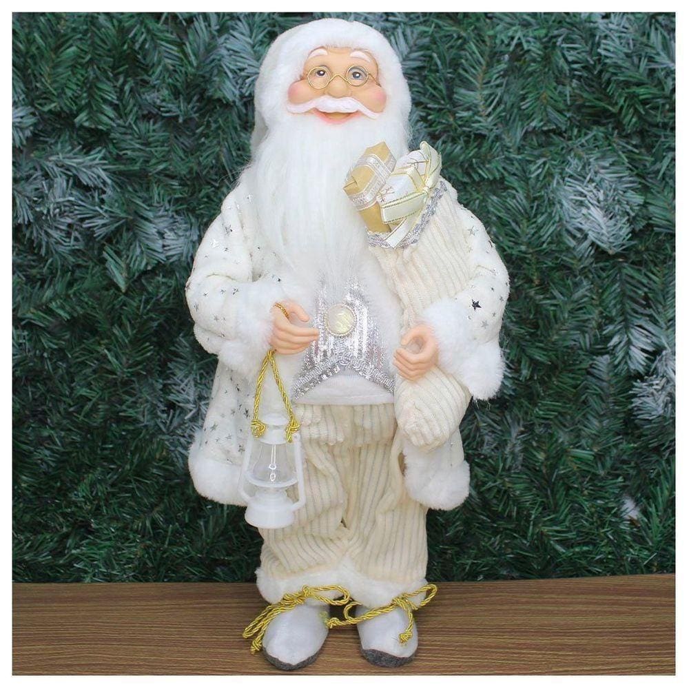 Boneco De Natal Papai Noel Tecido Lampião 45cm