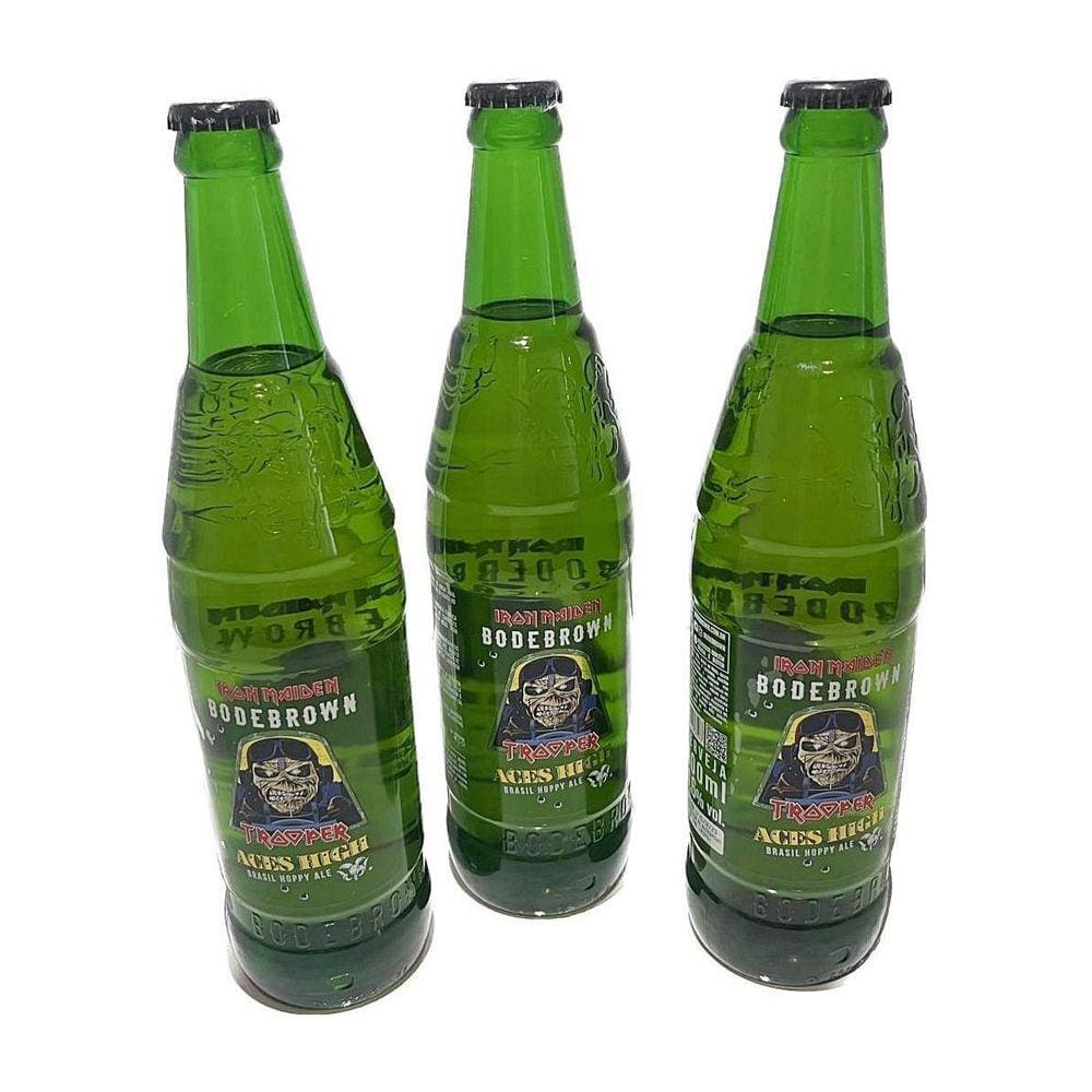 3 Cervejas Aces High Trooper Iron Maiden Hoppy Ale 600Ml Kit