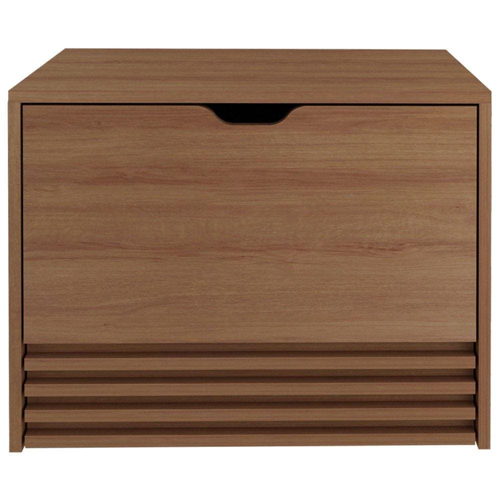 Balcao Gabinete 1 Gaveta Ripada BN3613 Amendoa Tecno Mobili
