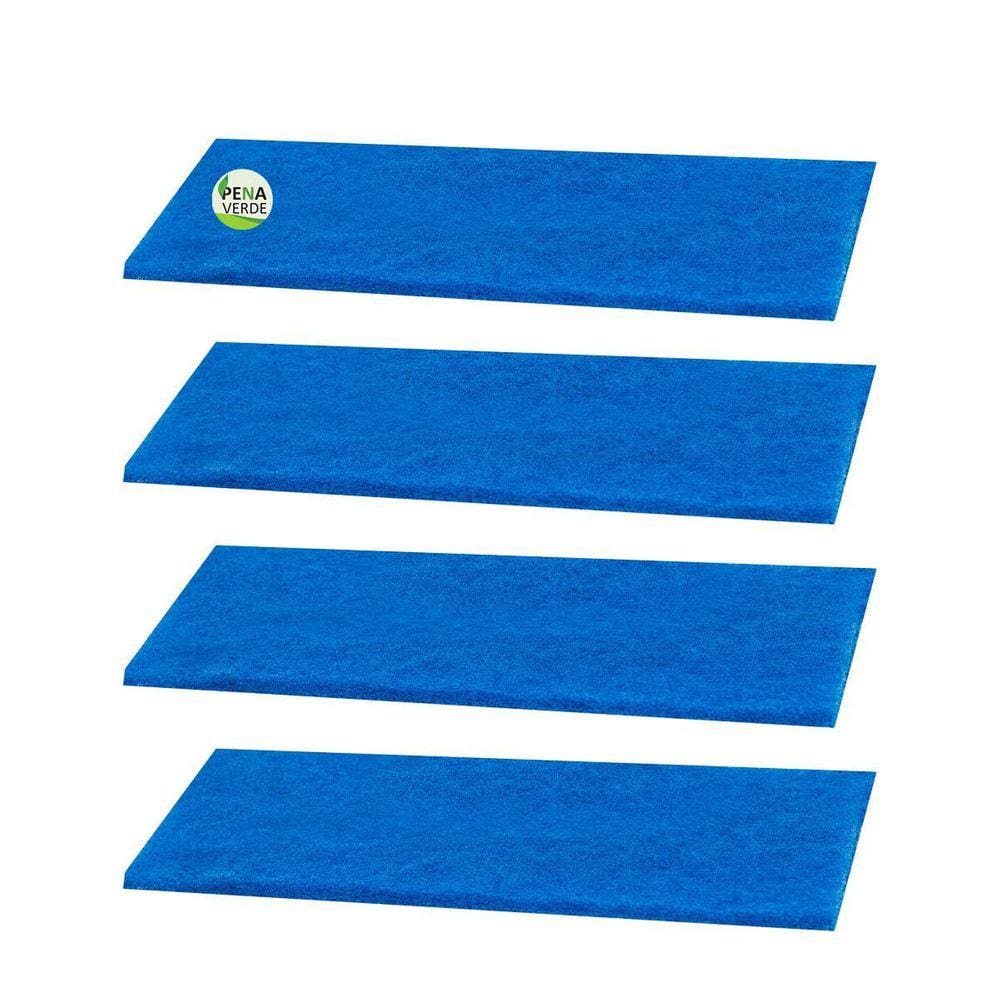 Kit 4 Unidades Fibra Azul Limpeza Macia Leve British Sem
