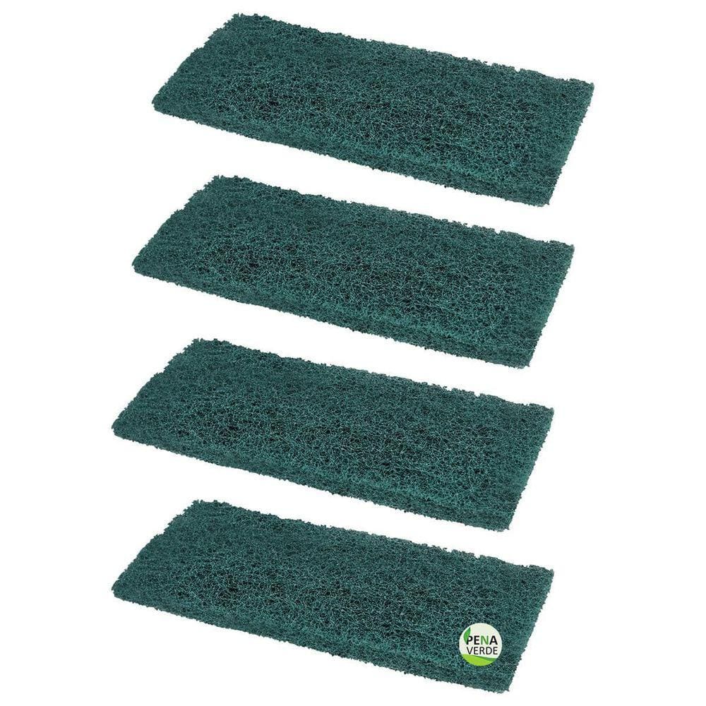 Kit 4 Unidades Fibra Limpeza Pesada Verde British Buchas 10